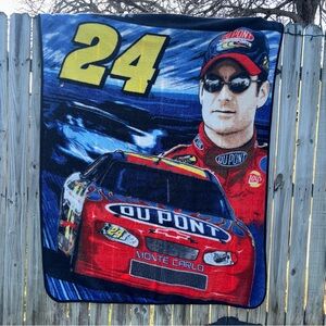 Jeff Gordon #24 DuPont NASCAR Blanket - Red & Blue